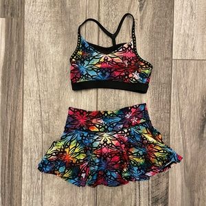 Rebel Athletics Girls Skirt Set Youth Small